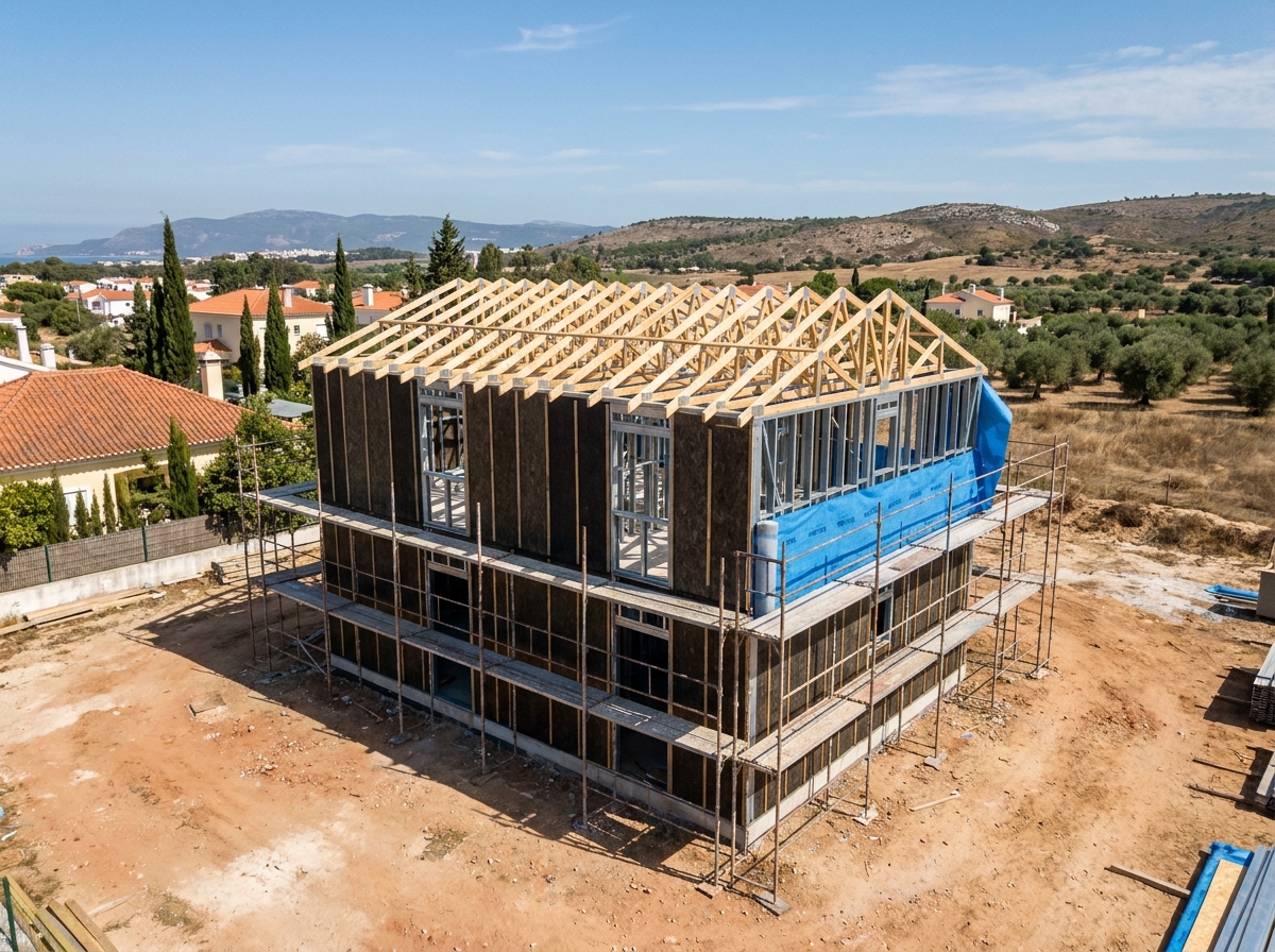 Estrutura híbrida 2D + 3D modular em aço galvanizado