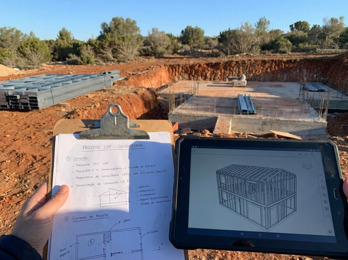 Consultoria de obra LSF — visita técnica