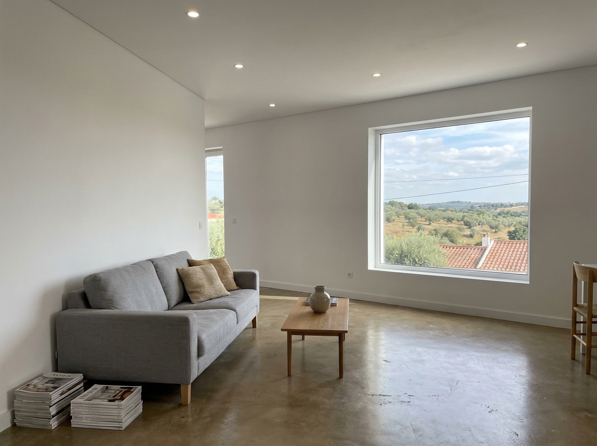 Sala remodelada em LSF — open-space final